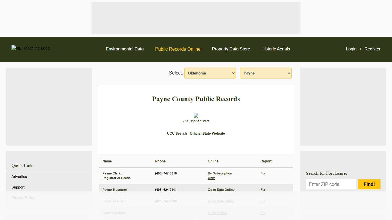 NETR Online • Payne • Payne Public Records, Search Payne Records, Payne Property Tax, Oklahoma Property Search, Oklahoma Assessor